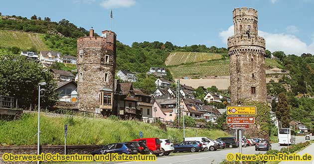 Oberwesel am Rhein bietet viele Ferienwohnungen und Appartements mit Blick auf die historische Altstadt und auf den Rhein.